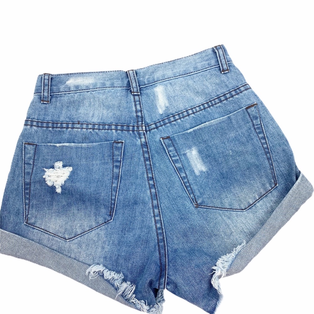 Tobi High Rise Jean Shorts Distressed Size 24 - Picture 5 of 7